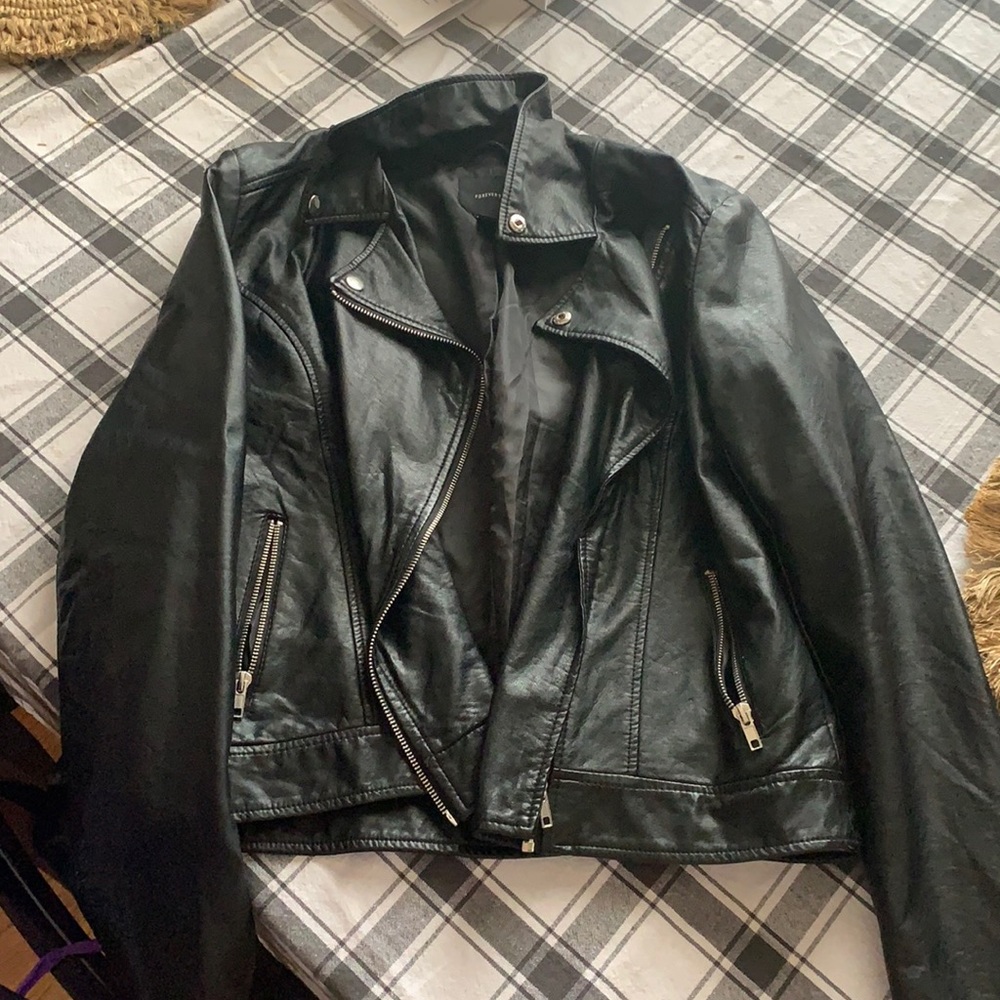 Black moto jacket